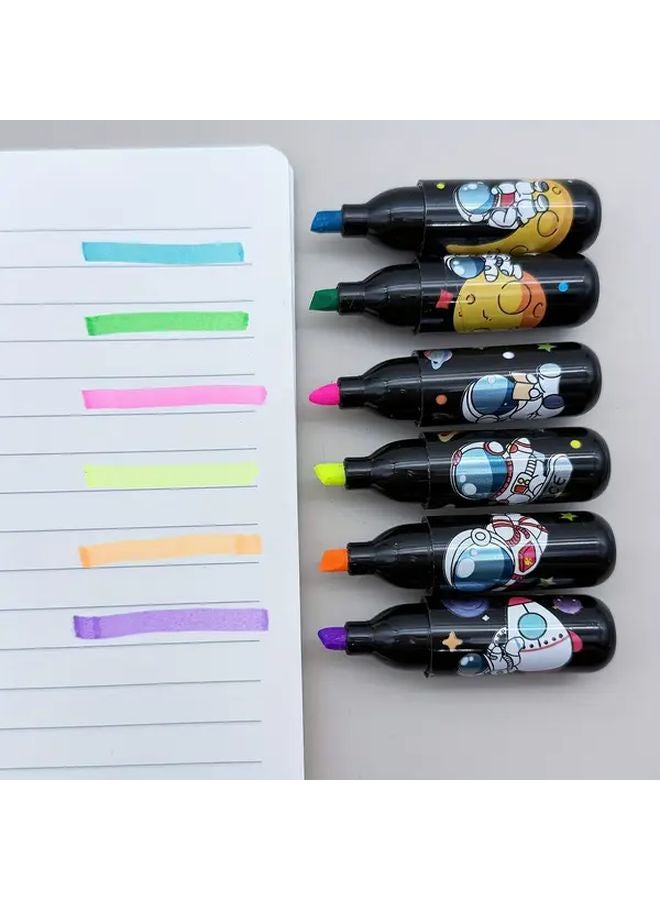 30 Pack Planet Astronut Drift Bottle Fluorescent Highlighters 6 Colors Water Based Ink Markers - Image 5